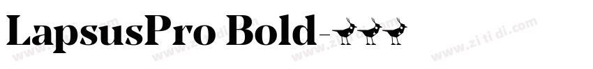 LapsusPro Bold字体转换
